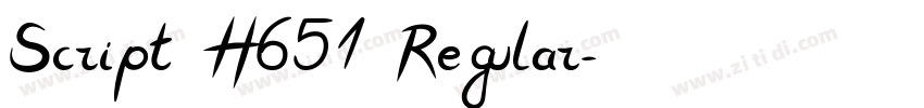 Script H651 Regular字体转换